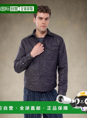 自营members onlyMen's Quilted Shirt Jacket - black 美国奥莱