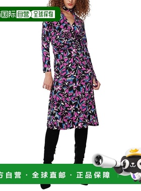 自营 Diane von Furstenberg Marsha 羊毛混纺连衣裙 - 紫色 美国