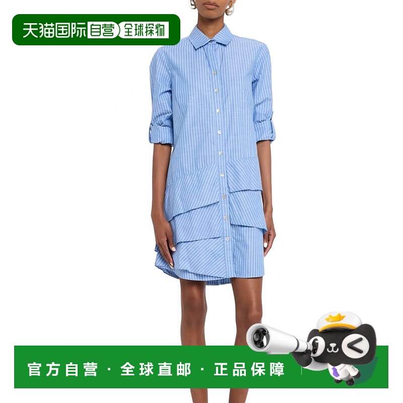 自营 finleyJenna Chambray女式条纹连衣裙，深蓝色 美国奥莱直发