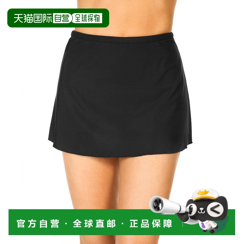 自营 miraclesuit黑色泳裙下摆 - 黑色 美国奥莱直发泳衣