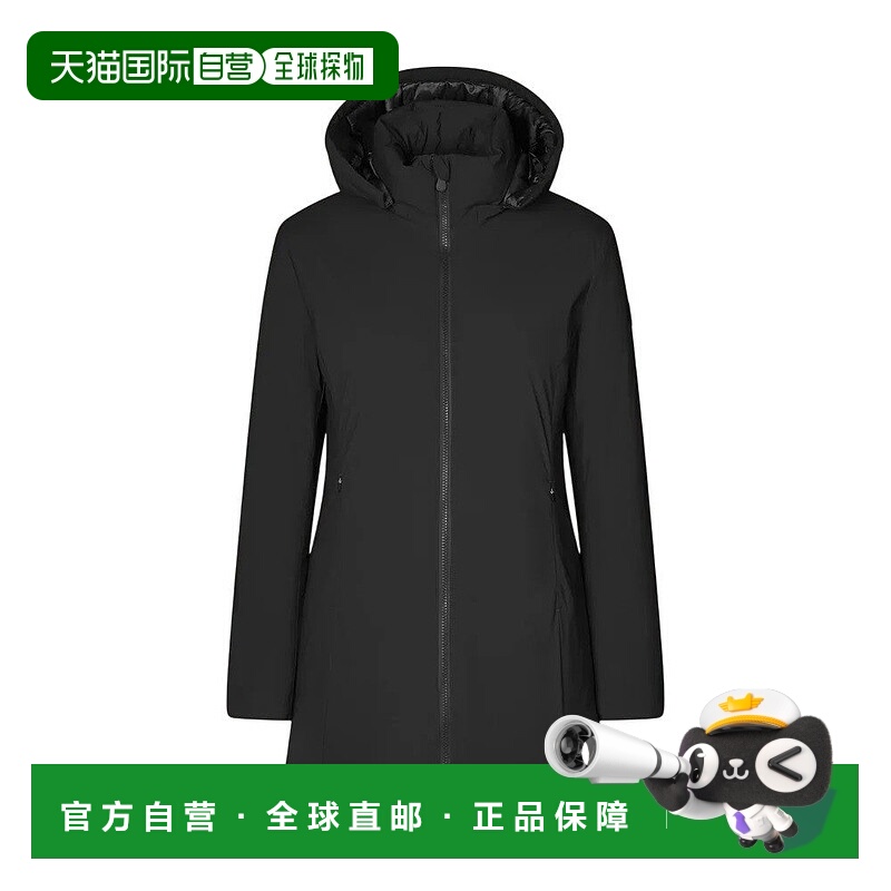 自营save the duckLong Jacket With Removable Hood - black 美