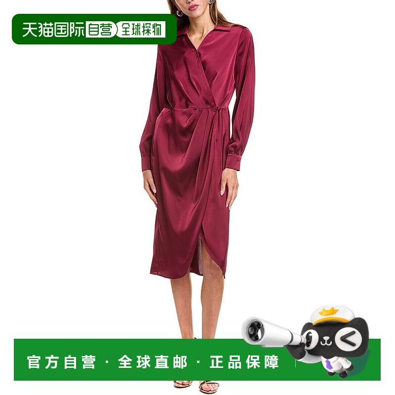 自营Nicole Miller Midi Dress - red 美国奥莱直发