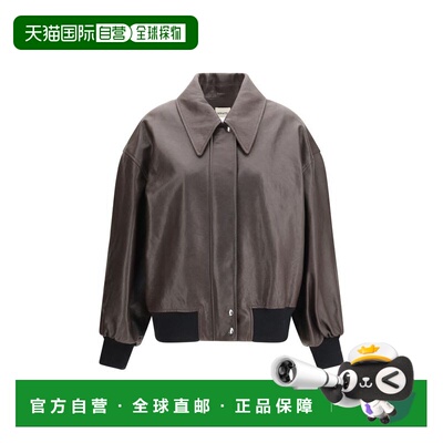 自营Khaite Leather Women's Jacket - brown 美国奥莱直发