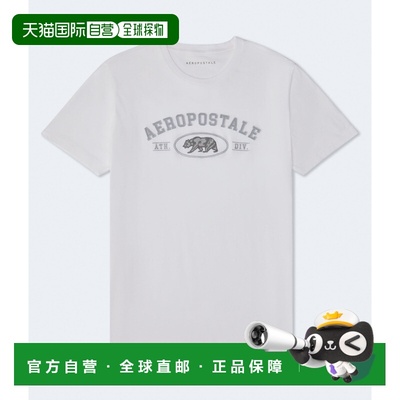自营Aeropostale Cali Bear Applique Graphic Tee - bleach 美国