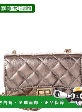 自营Persaman New York Jennie Metallic Quilted Leather Crossb