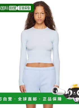 1h可退 香港直邮潮奢 SKIMS 女士 蓝色 New Vintage Cropped 长袖
