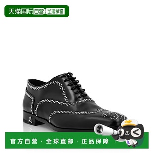 自营 philipp plein牛皮系带鞋-黑色/黑色 美国奥莱直发男鞋