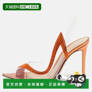 自营Gianvito Rossi Transparent/orange Pvc And Suede Embellis