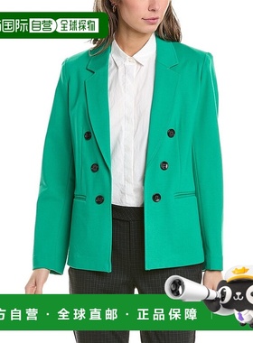 自营 Jones New York 双排扣夹克 - 绿色 美国奥莱直发