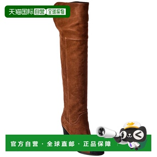 自营Veronica Beard Conrad Suede Over-The-Knee Boot - brown