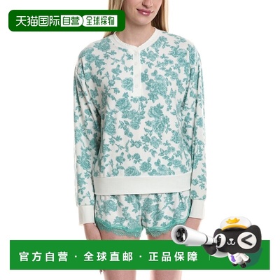 自营PJ Salvage Lacey Jade Waffle-Knit Top - white 美国奥莱直