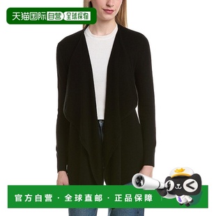 美国奥莱直发 黑色 自营Bruno Magli瀑布羊毛和羊绒混纺开衫
