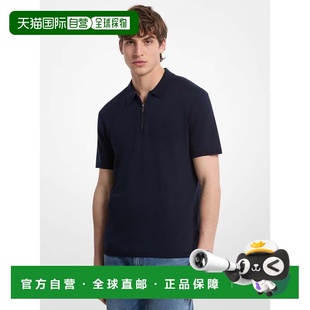 美国奥莱直发 午夜 自营michael kors棉质拉链Polo衫
