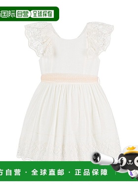 自营 Mayoral 蕾丝荷叶边夏季连衣裙 - 白色 美国奥莱直发