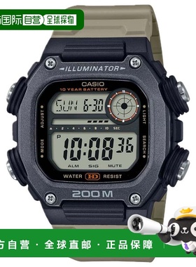 自营Casio Men's Heavy-Duty Digital Sport Watch with Beige St