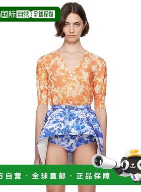 1h可退 香港直邮潮奢 Bally 巴利 女士 橙色 Rosengarten Print