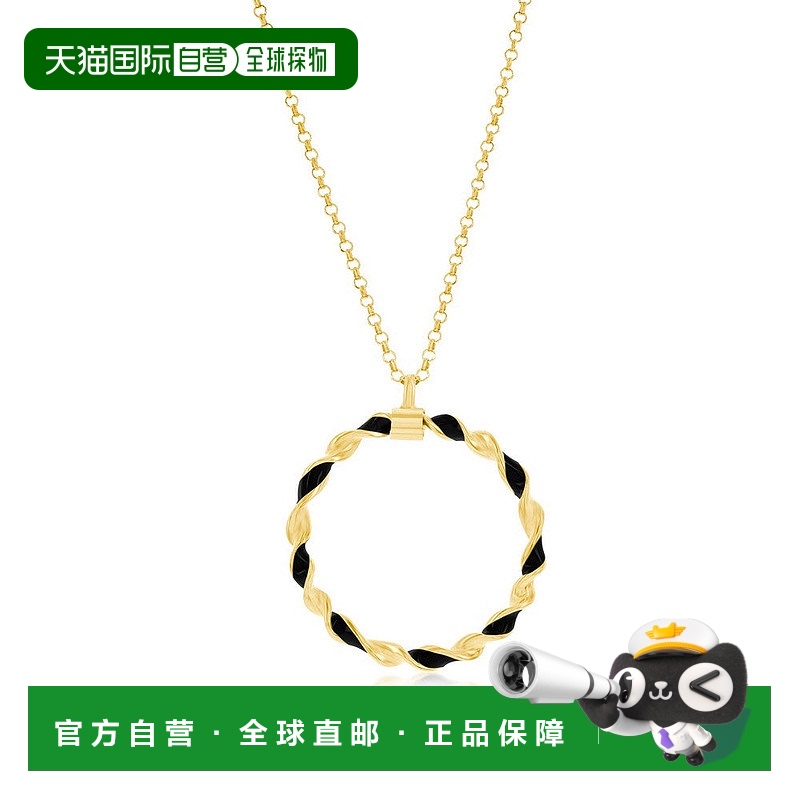 自营 simona纯银、黑色珐琅扭纹项链 - 镀金 - 黑色 美国奥莱直发