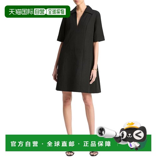 自营Vince A-Line Short Dress - black 美国奥莱直发连衣裙