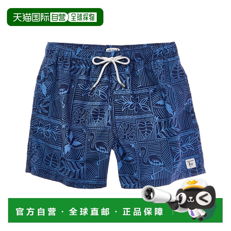 自营endless summer无尽夏季印花游泳短装-蓝色 美国奥莱直发泳衣