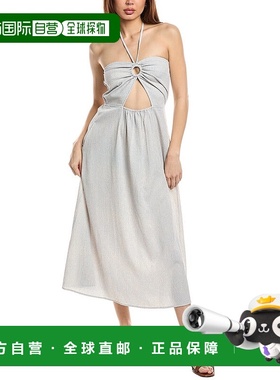 自营Echo 泡泡纱中长连衣裙 - 蓝色 新款 美国奥莱直发