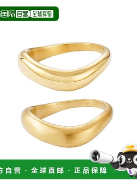 自营adorniaTarnish Resistant 18k Gold Plated Nesting Curved