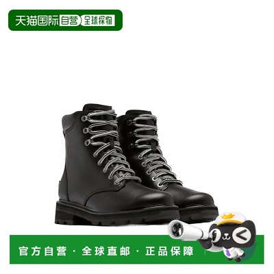 自营sorel女式Lennox蕾丝Stkd防水靴，黑海盐色 美国奥莱直发