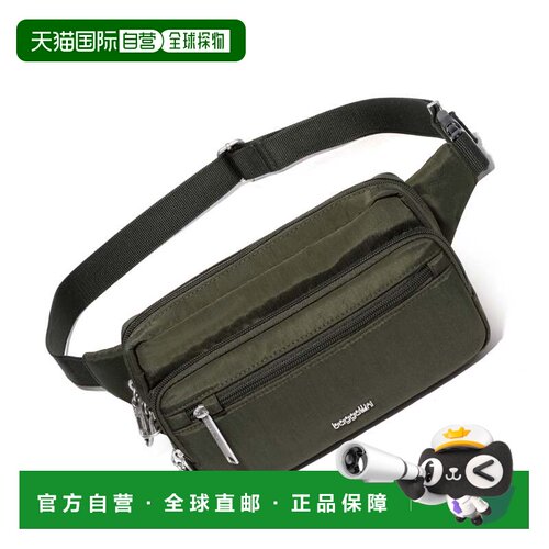 自营baggallini Securtex Anti-Theft Belt Bag Sling - thyme 美