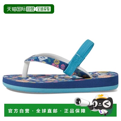 自营Roxy TW Pebbles VI Sandals Heather Navy Heel Strap Flip