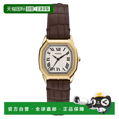 自营Fossil女式哈洛奶油表盘手表-奶油 美国奥莱直发化石