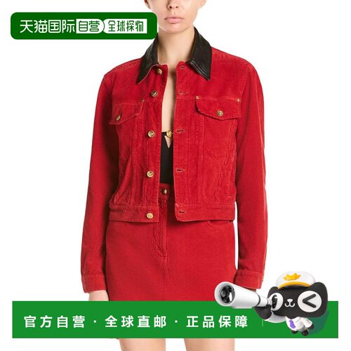 【美国直邮】versace/范思哲 女士 皮质外套长袖