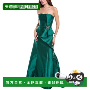 Ruiz green Embellished Gown 美国奥莱直发 Waist 自营Rene