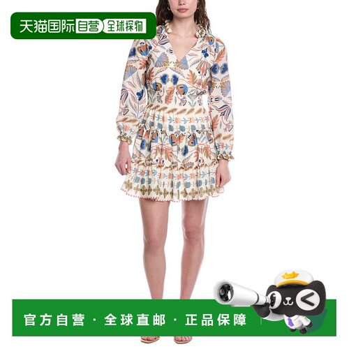 自营Sail to Sable Long Sleeve Smocked Waist Dress - white 美