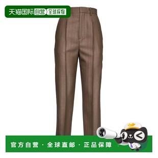 自营victoria beckham中升休闲3/4七分裤-棕色 美国奥莱直发