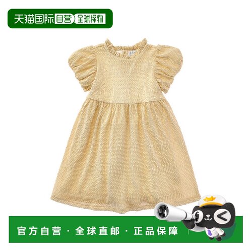 自营janie and jack珍妮和杰克黄金时刻连衣裙-金色 美国奥莱直发