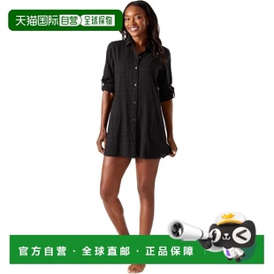 自营Women's Tommy Bahama Boyfriend Shirt Black Cotton Clip J