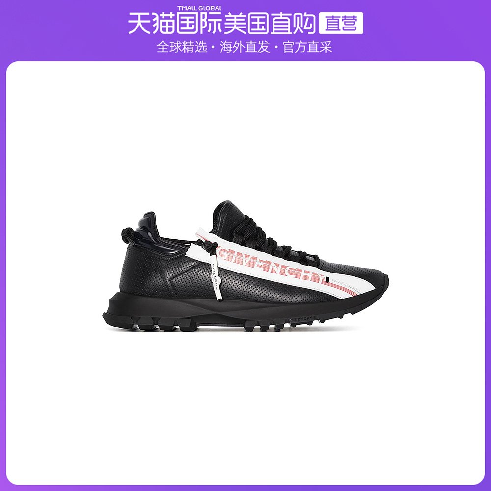 香港直发givenchy纪梵希男士黑色小牛皮透气运动鞋BH003MH0UB001