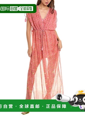 自营 Hemant & Nandita Caftan - 红色 美国奥莱直发连衣裙