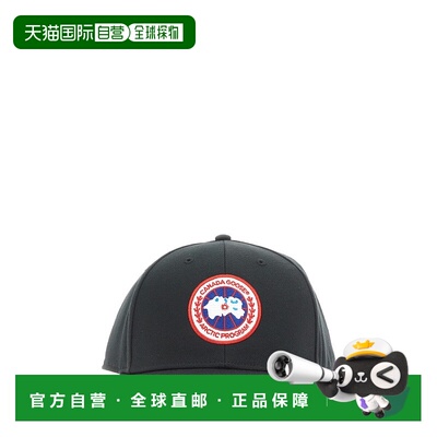 自营canada gooseBaseball Hat With Logo Patch - black 美国奥