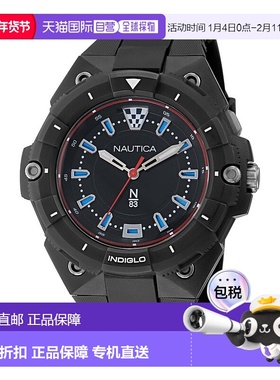 自营 Nautica男士Coronado Bay三只手手表-黑色铁洗 美国奥莱直发