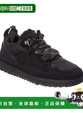 自营UGG Kids Lowmel Suede Sneaker - black 美国奥莱直发