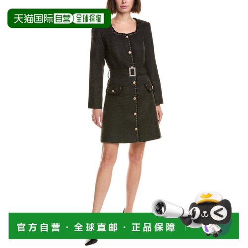 自营Pascale La Mode Tweed Mini Dress - black 美国奥莱直发