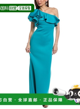 自营 Eliza J 单肩潜水服 - 绿色 美国奥莱直发连衣裙长裙