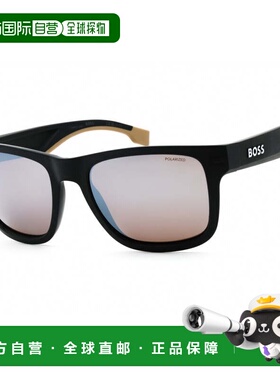自营hugo bossBOSS1496/S 0087 ZV哑光黑色米色/米色偏光-哑光黑