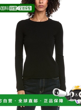 自营InCashmere圆领羊绒毛衣-黑色 美国奥莱直发