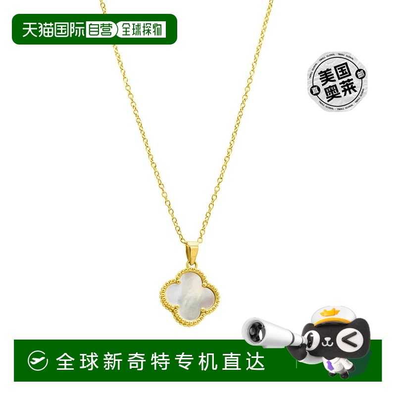 自营adornia14k 镀金白色珍珠母贝花朵项链 - 白色 【美国奥莱】
