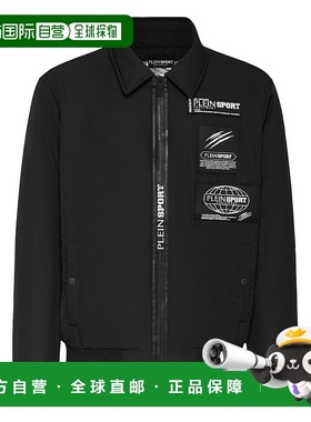 自营 plein sport尼龙飞行员夹克全球速递版 - 黑色 美国奥莱直发