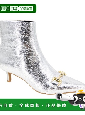 自营bcbgenerationBCB代Darmena短靴-银色 美国奥莱直发高跟