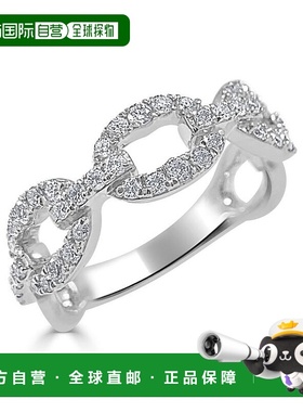 自营sabrina14k 金 & 钻石链环 - 白色 【美国奥莱】直发戒指