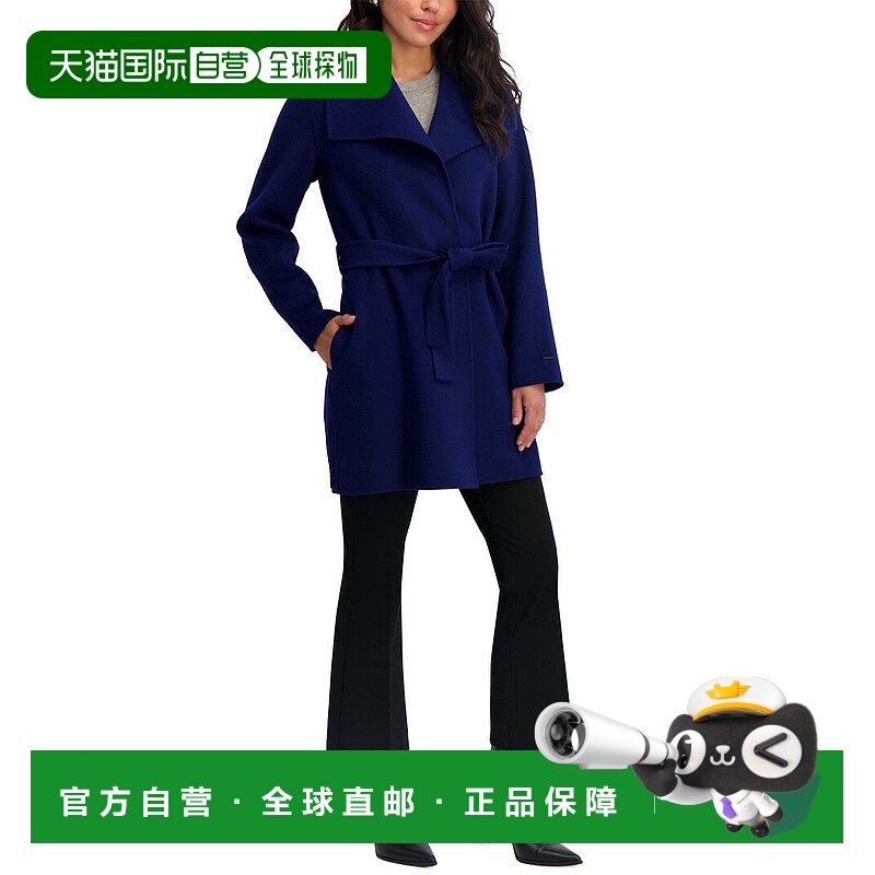 自营Tahari Ella Medium Wool-Blend Coat - multi 美国奥莱直发