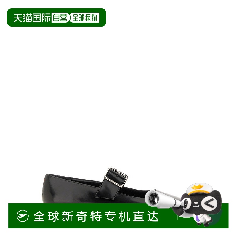 自营aeyde阳光明媚的Polido舞者羔羊皮平底鞋-黑色 【美国奥莱】